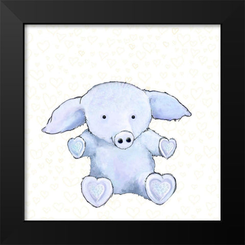 Every Hearts a Hug I Black Modern Wood Framed Art Print by Diannart