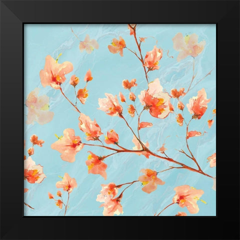 Early Americana Floral I Black Modern Wood Framed Art Print by Diannart