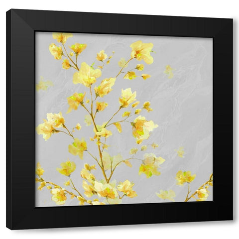 Early Yellow Bloom Black Modern Wood Framed Art Print with Double Matting by Diannart