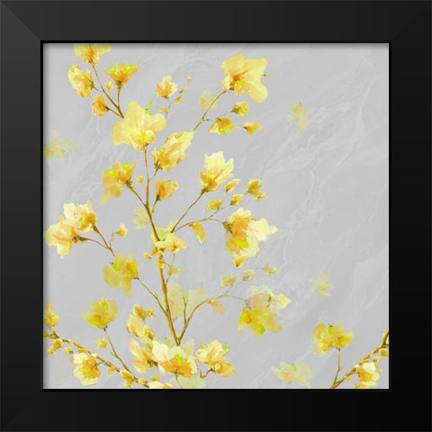 Early Yellow Bloom Black Modern Wood Framed Art Print by Diannart
