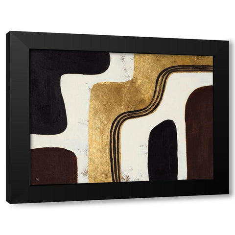 Retro Africa Black Modern Wood Framed Art Print with Double Matting by Pinto, Patricia