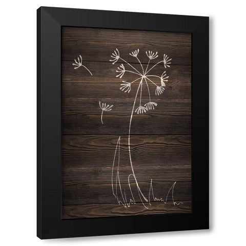 Late Blooms I Black Modern Wood Framed Art Print by SD Graphics Studio