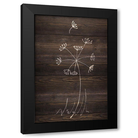 Late Blooms II Black Modern Wood Framed Art Print by SD Graphics Studio
