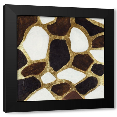 Giraffe Skin Black Modern Wood Framed Art Print by Pinto, Patricia