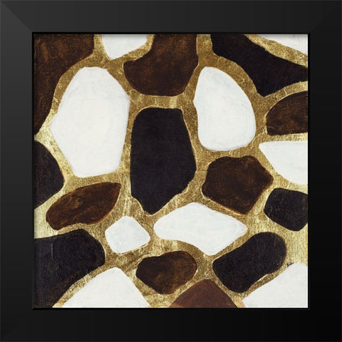 Giraffe Skin Black Modern Wood Framed Art Print by Pinto, Patricia