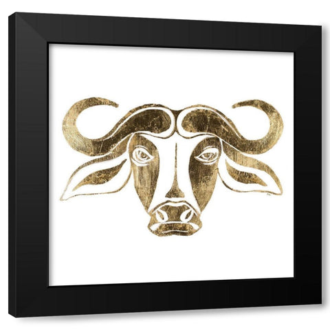 The Bull Black Modern Wood Framed Art Print with Double Matting by Pinto, Patricia