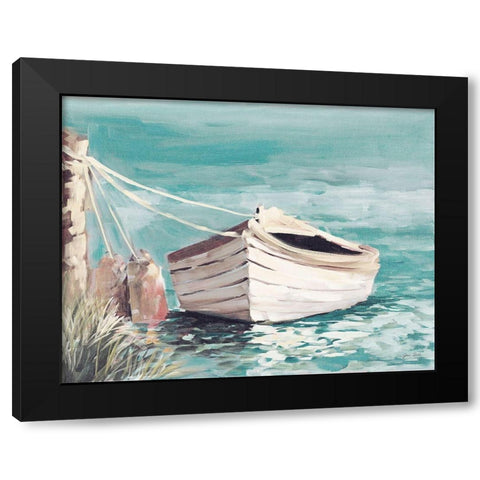 Canoe Black Modern Wood Framed Art Print with Double Matting by Slivka, Jane