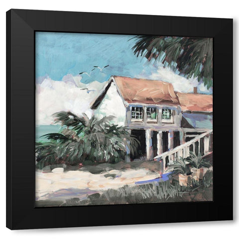 Quiet Getaway Black Modern Wood Framed Art Print by Slivka, Jane