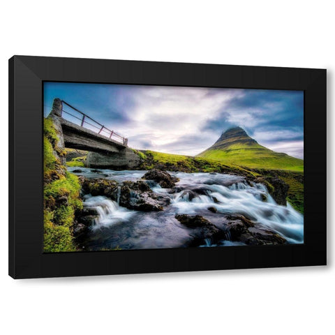An Evening at Kirkjufellfoss Black Modern Wood Framed Art Print with Double Matting by Amos, Andy
