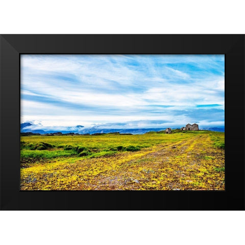Abandoned Farm Black Modern Wood Framed Art Print by Amos, Andy