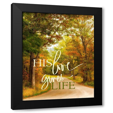 His Love Gives Life Black Modern Wood Framed Art Print by Amos, Andy