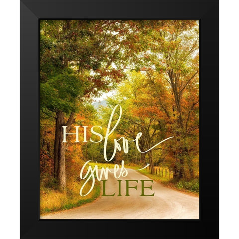 His Love Gives Life Black Modern Wood Framed Art Print by Amos, Andy