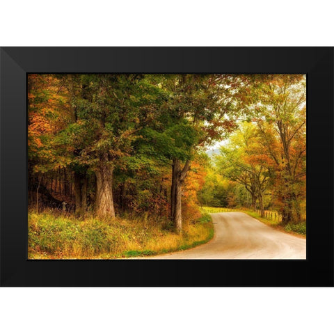 Autumns First Day Black Modern Wood Framed Art Print by Amos, Andy