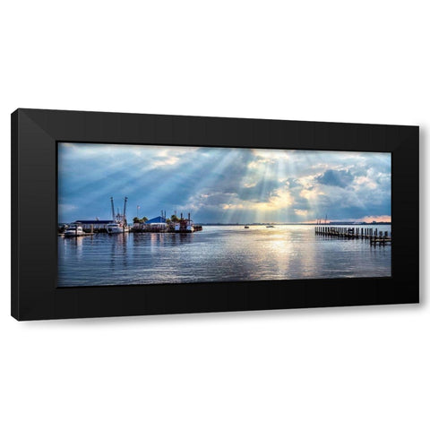 Sunset at St. Andrews Black Modern Wood Framed Art Print by Amos, Andy