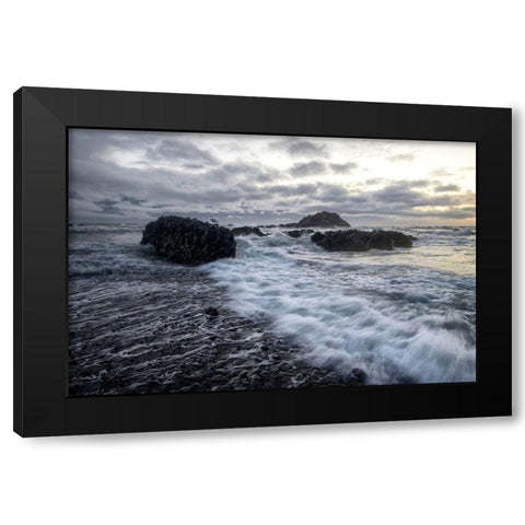 High Tide Black Modern Wood Framed Art Print with Double Matting by Amos, Andy