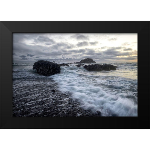 High Tide Black Modern Wood Framed Art Print by Amos, Andy