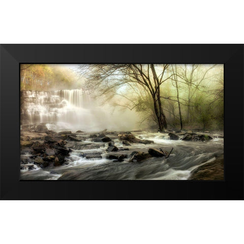 Waterfall Creek Black Modern Wood Framed Art Print by Amos, Andy