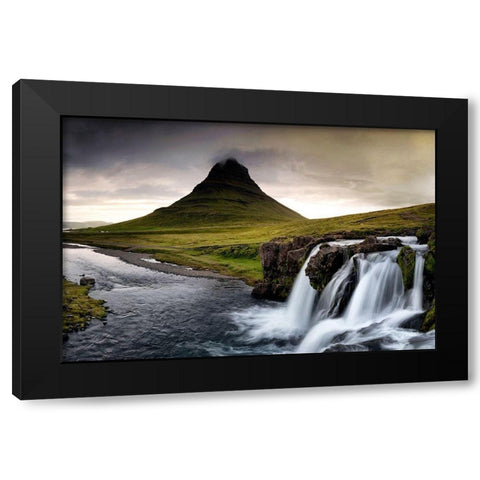 Close to the Falls Black Modern Wood Framed Art Print with Double Matting by Amos, Andy
