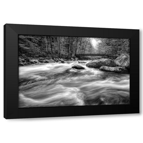 Flow Of The Creek Black Modern Wood Framed Art Print by Amos, Andy