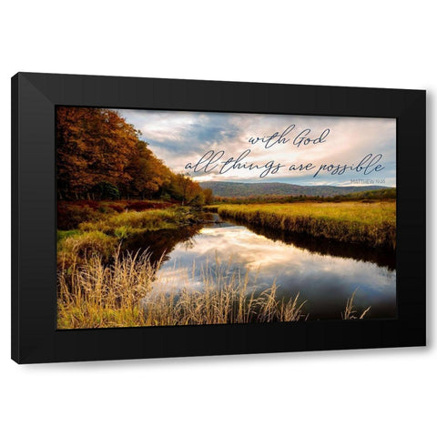 All with God Black Modern Wood Framed Art Print by Amos, Andy