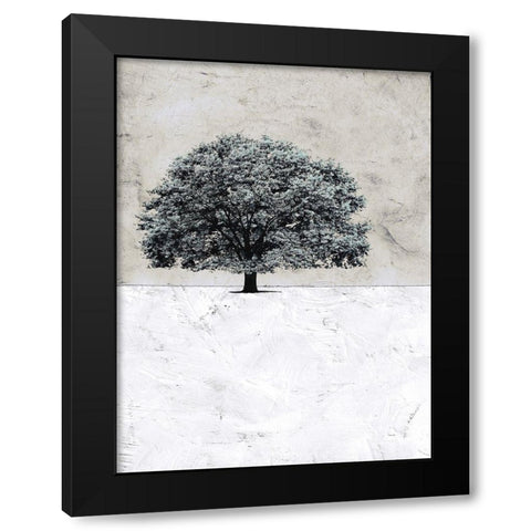 Old Black Tree Black Modern Wood Framed Art Print by Mabat, Ynon