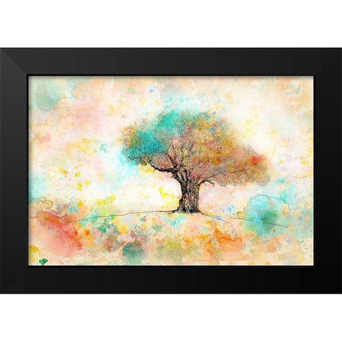 Citrus Tree Black Modern Wood Framed Art Print by Mabat, Ynon