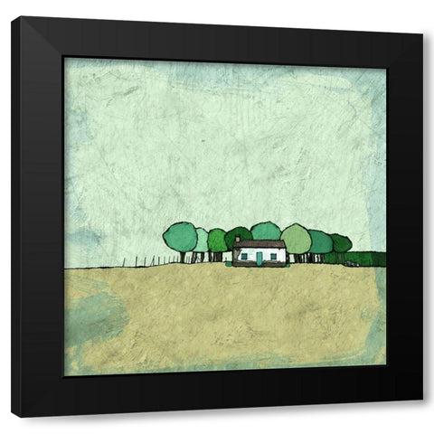 Farmhouse on the Edge Black Modern Wood Framed Art Print by Mabat, Ynon