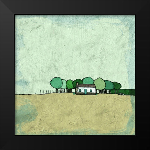 Farmhouse on the Edge Black Modern Wood Framed Art Print by Mabat, Ynon