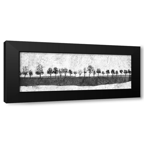 Dark Ink Trees Black Modern Wood Framed Art Print by Mabat, Ynon