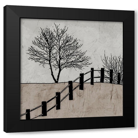 Over the Fence Black Modern Wood Framed Art Print by Mabat, Ynon