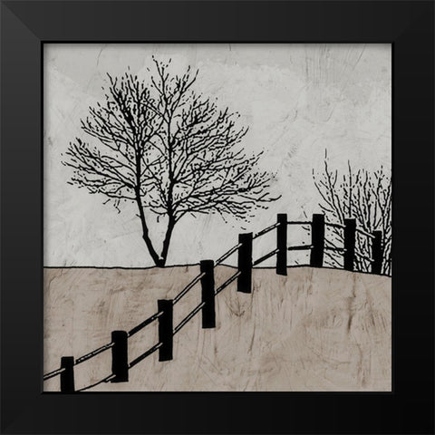 Over the Fence Black Modern Wood Framed Art Print by Mabat, Ynon