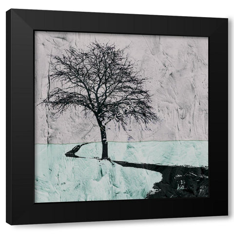 Near the Road Black Modern Wood Framed Art Print with Double Matting by Mabat, Ynon