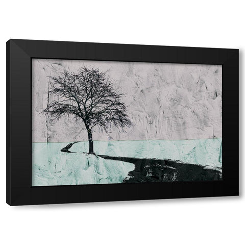 Near the Road Black Modern Wood Framed Art Print with Double Matting by Mabat, Ynon
