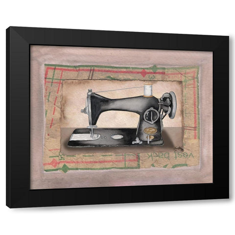 Sewing Machine II Black Modern Wood Framed Art Print by Baker, Mary Beth