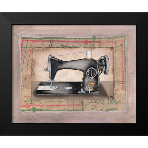 Sewing Machine II Black Modern Wood Framed Art Print by Baker, Mary Beth