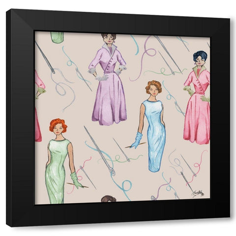 Fashion Tools VI Black Modern Wood Framed Art Print by Baker, Mary Beth