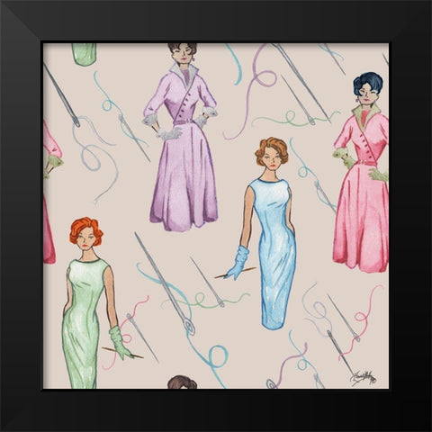 Fashion Tools VI Black Modern Wood Framed Art Print by Baker, Mary Beth