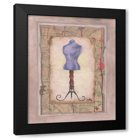 Dress Forms III Black Modern Wood Framed Art Print by Baker, Mary Beth