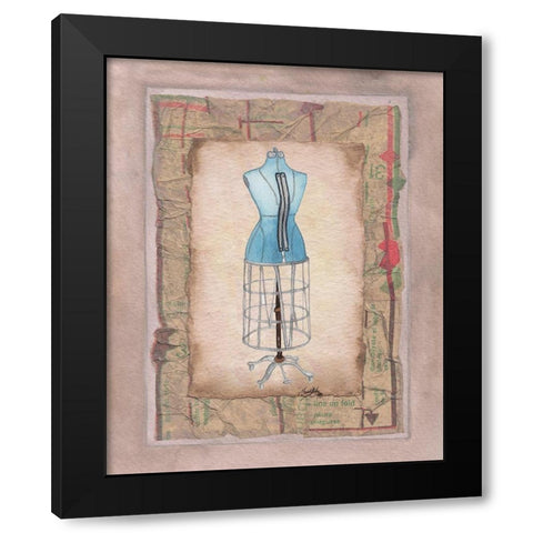 Dress Forms IV Black Modern Wood Framed Art Print with Double Matting by Baker, Mary Beth