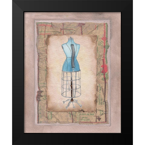 Dress Forms IV Black Modern Wood Framed Art Print by Baker, Mary Beth