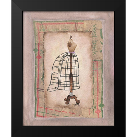 Dress Forms II Black Modern Wood Framed Art Print by Baker, Mary Beth