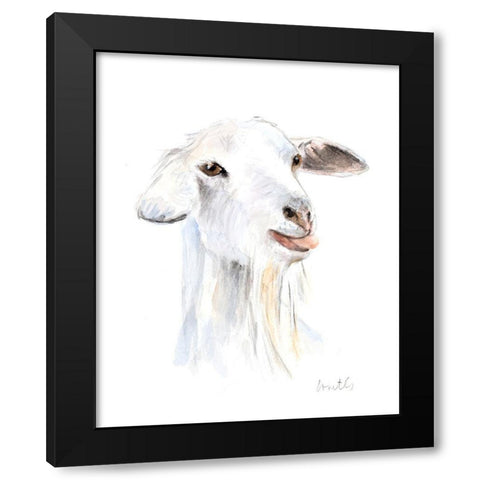 Goat I Black Modern Wood Framed Art Print by Loreth, Lanie