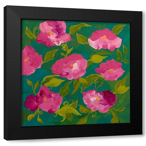 Bunch of Flowers II Black Modern Wood Framed Art Print by Maria, Robin