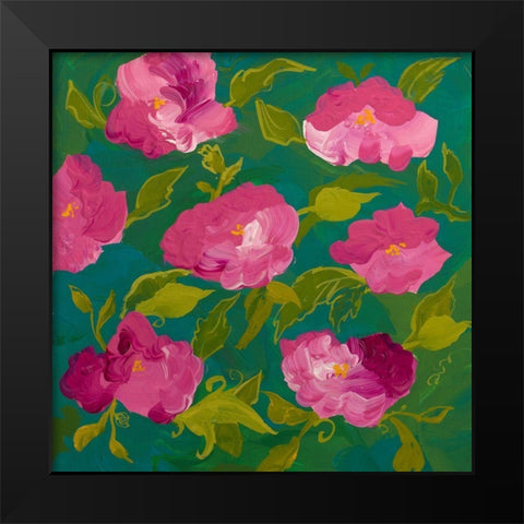 Bunch of Flowers II Black Modern Wood Framed Art Print by Maria, Robin