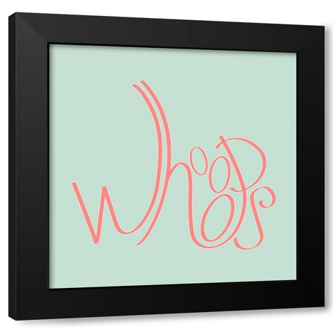 Whoops Black Modern Wood Framed Art Print by SD Graphics Studio