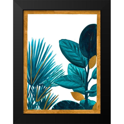 Mystery Teals Black Modern Wood Framed Art Print by Bucheli, Amaya