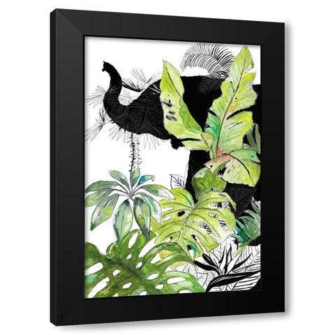 Elefante Negro I Black Modern Wood Framed Art Print with Double Matting by Pinto, Patricia