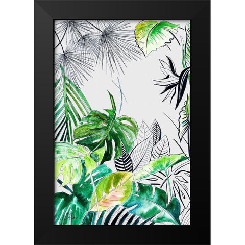 Teal Palm Selva II Black Modern Wood Framed Art Print by Pinto, Patricia