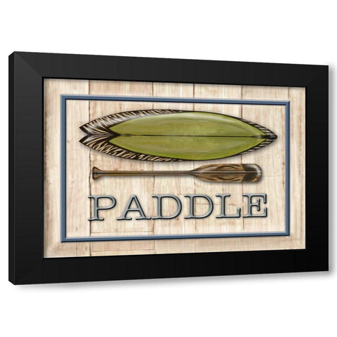 Catch a Wave III Black Modern Wood Framed Art Print with Double Matting by Diannart