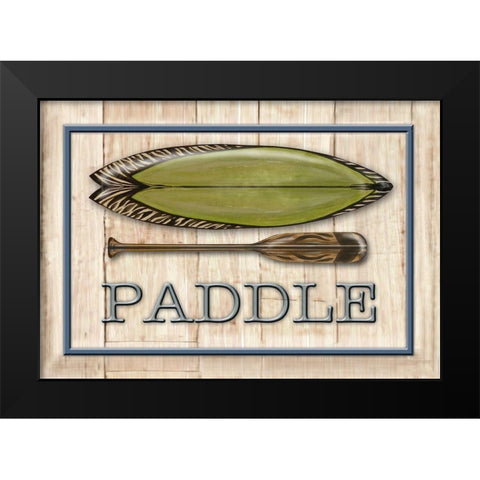Catch a Wave III Black Modern Wood Framed Art Print by Diannart